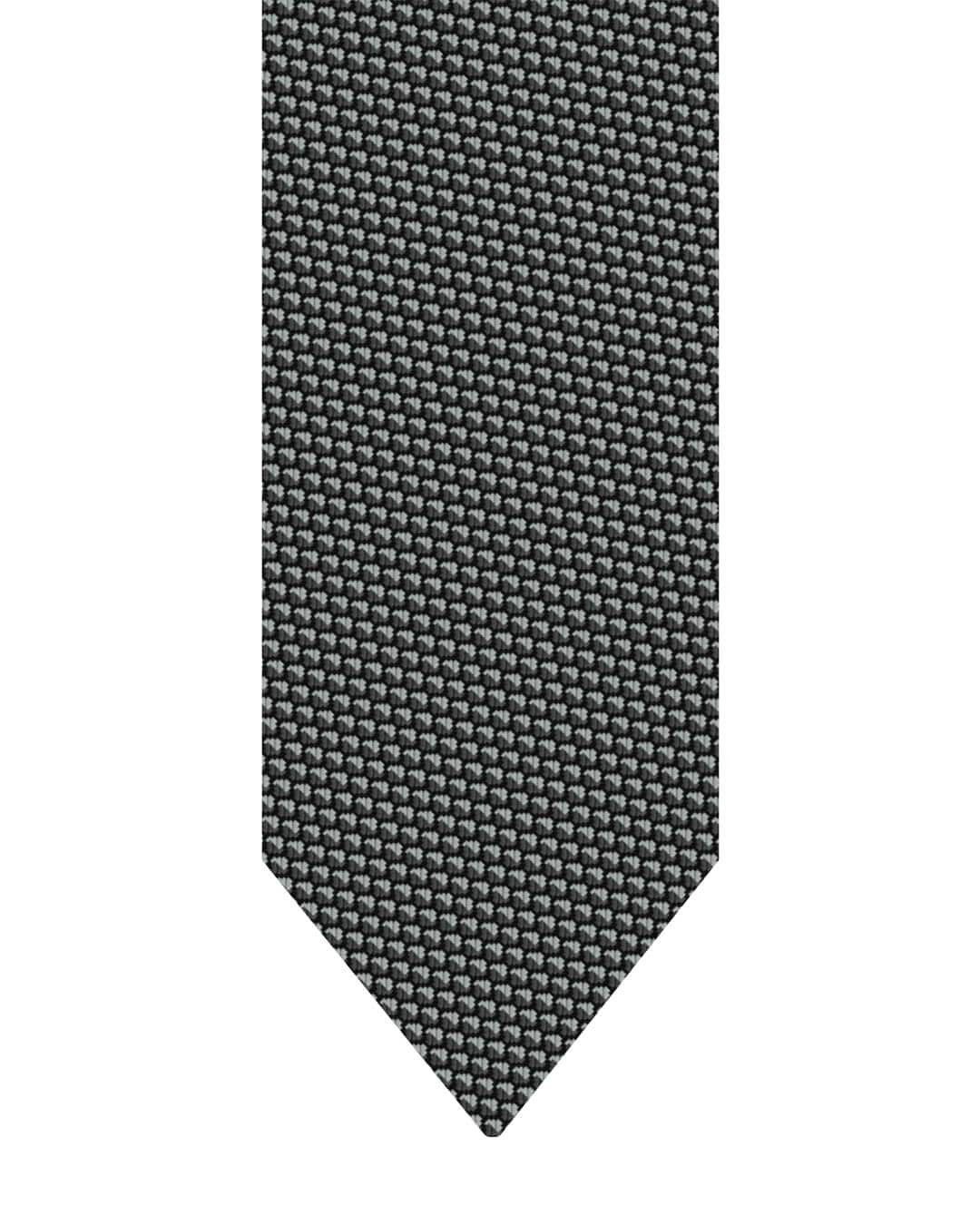 Gagliardi Silver Tie Italian Silk Two Tone Texture