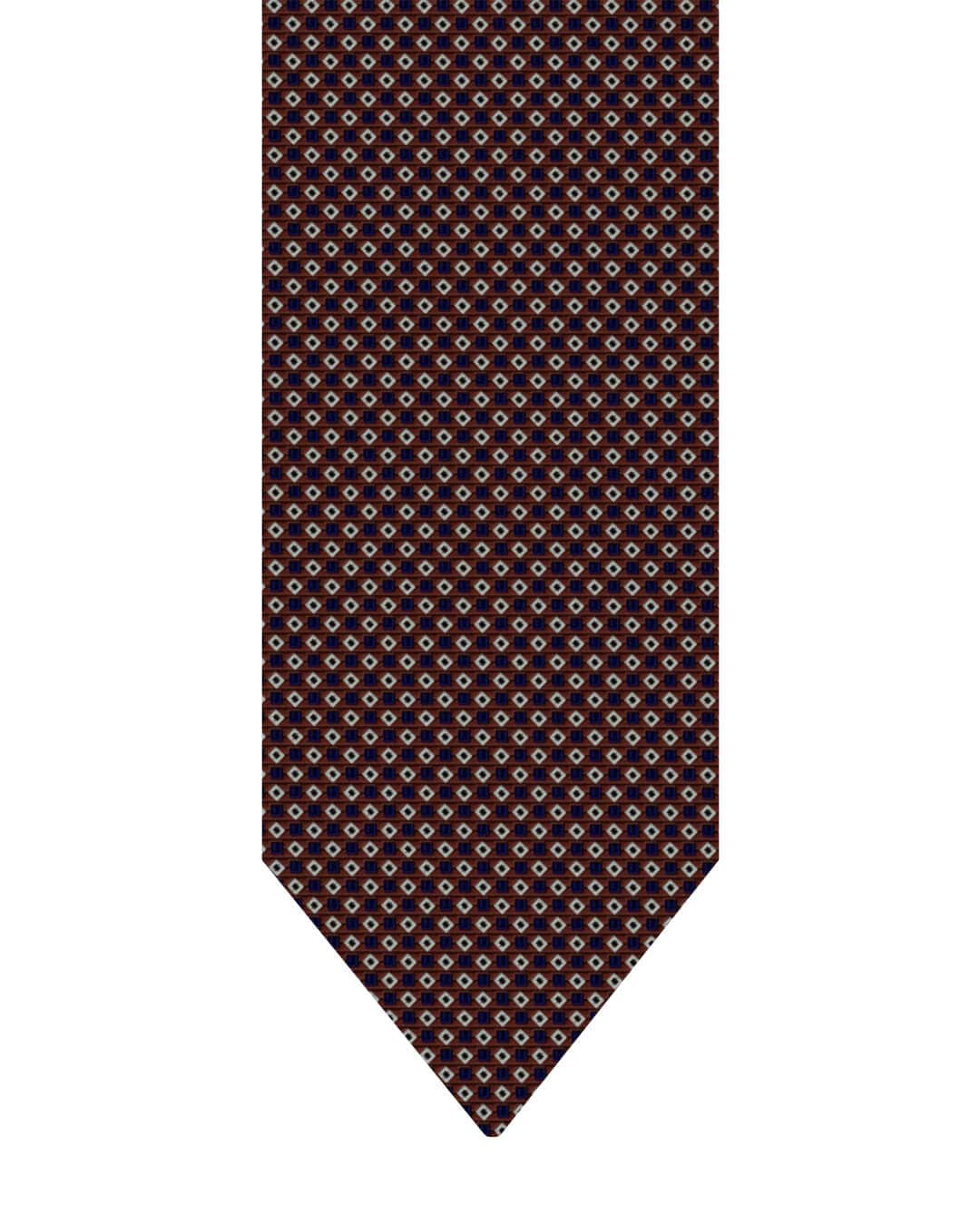 Gagliardi Brown Tie Italian Silk Diamonds