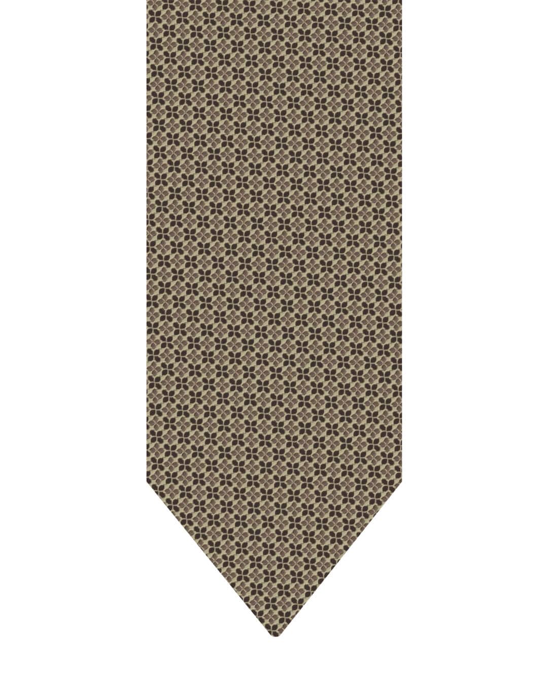 Gagliardi Beige Tie Italian Silk Tesselated