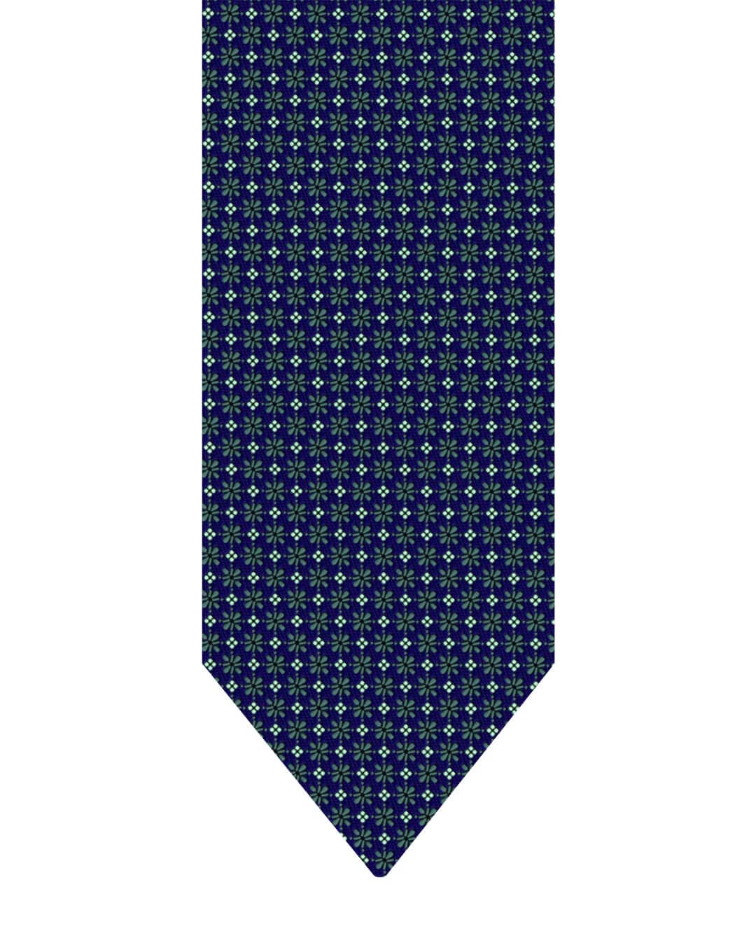 Gagliardi Green Tie Italian Silk Floral & Box
