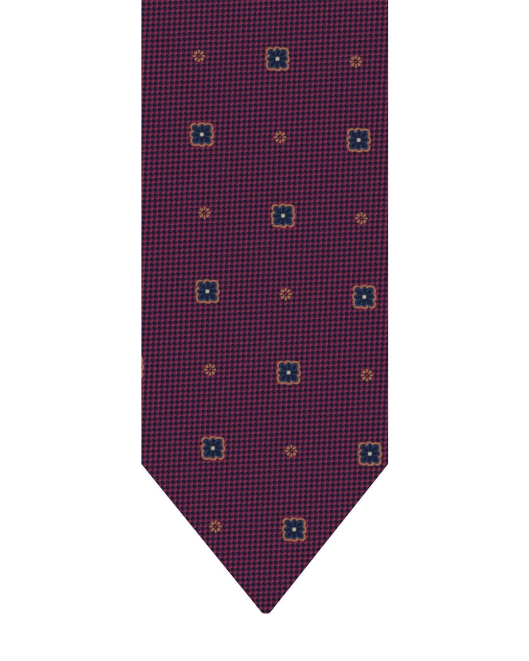 Gagliardi Rust Tie Italian Silk Basketweave Motif