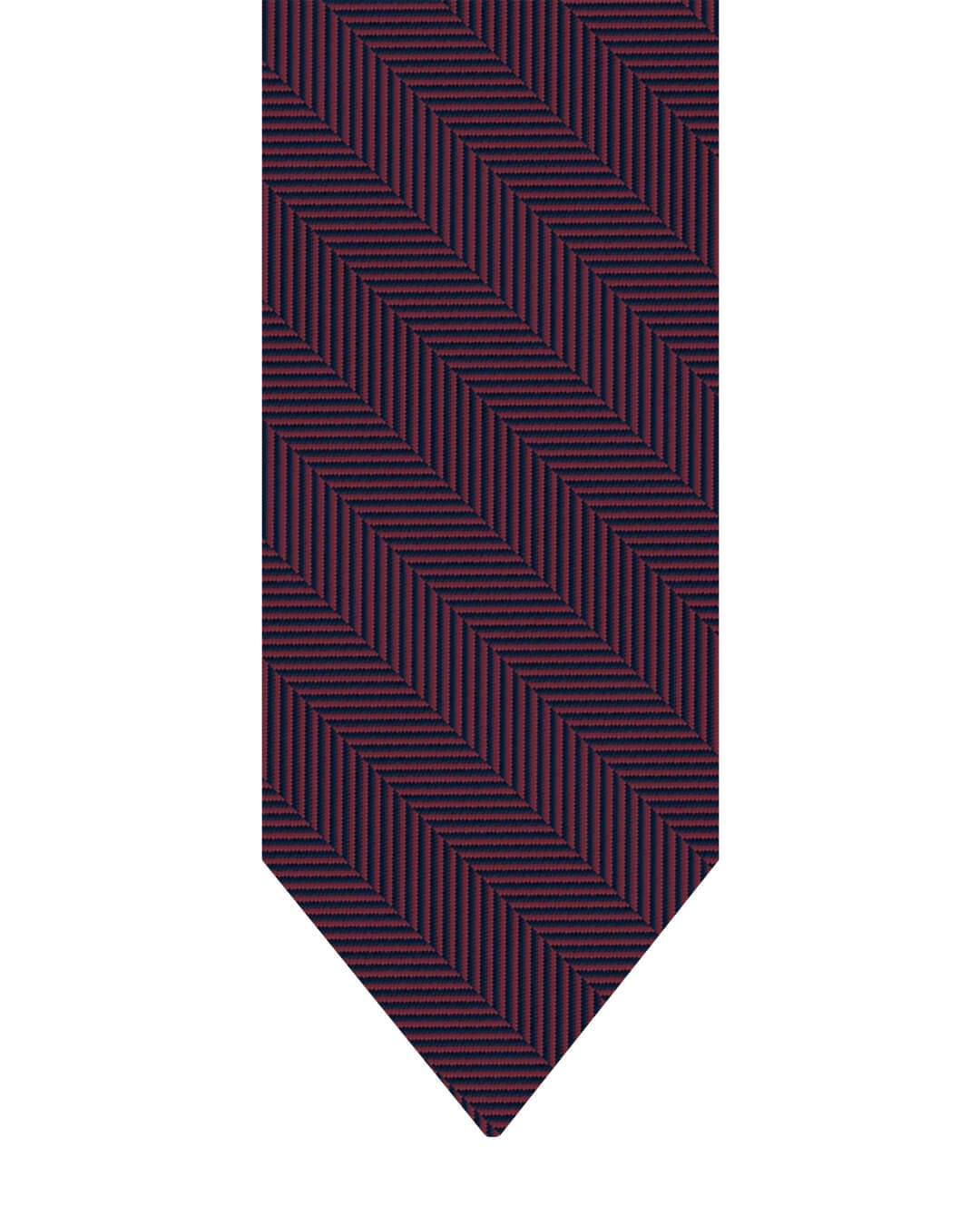 Gagliardi Burgundy Tie Italian Shantung Silk Herringbone