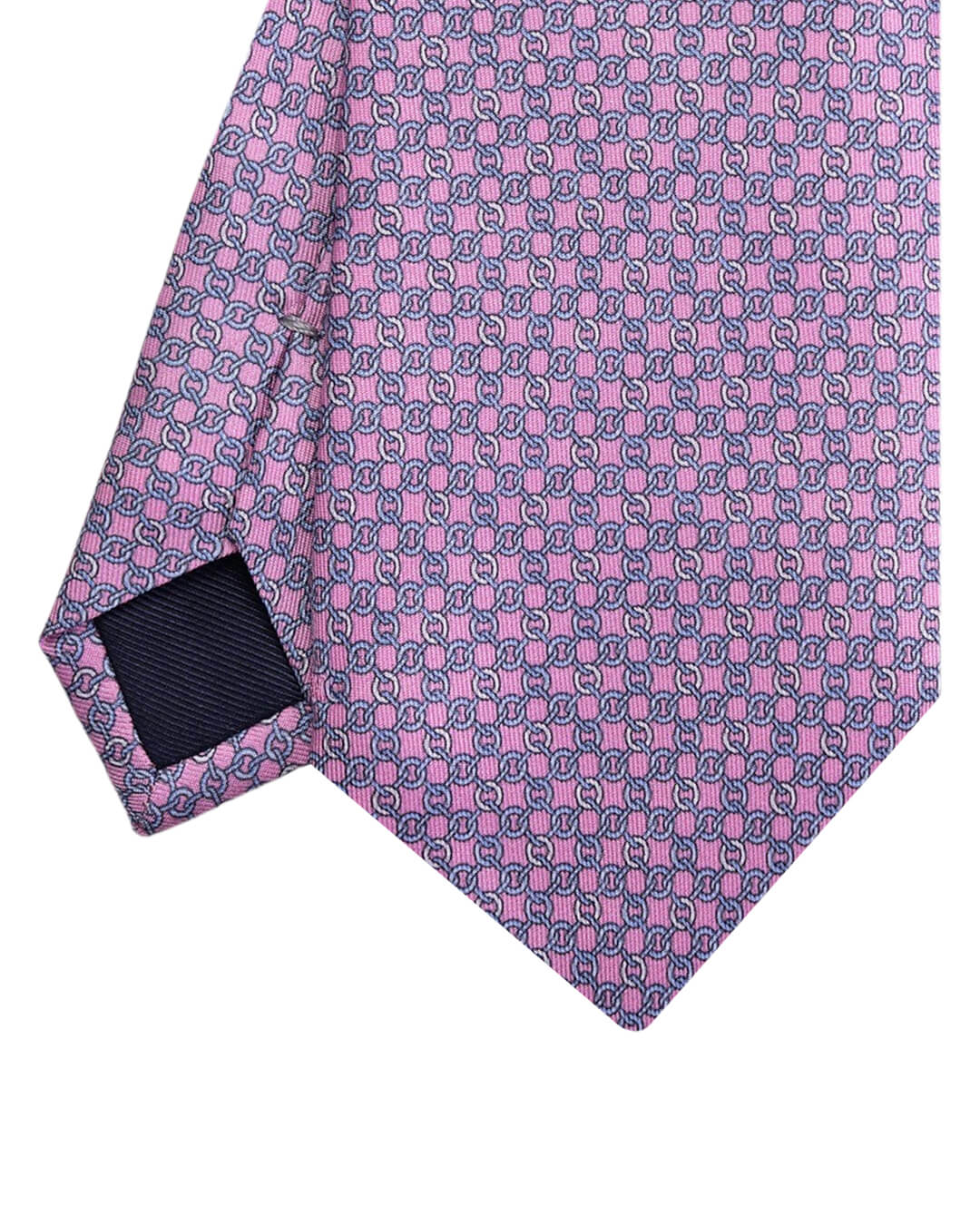 Pink Chain Link Italian Silk Tie