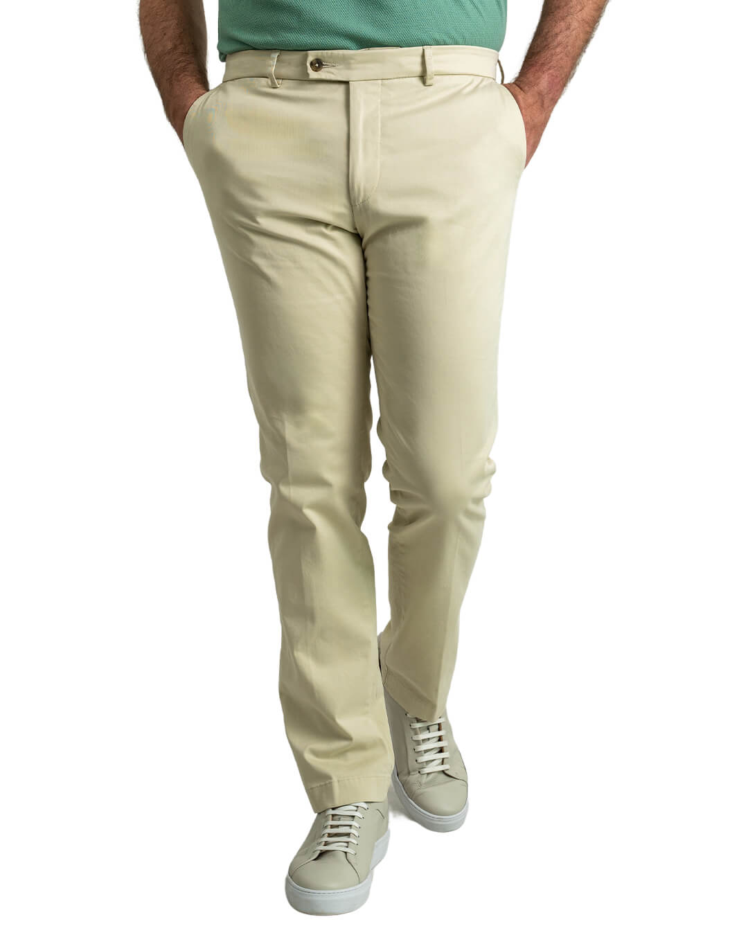 Gagliardi Stone Garment Washed Stretch Cotton Twill Trousers