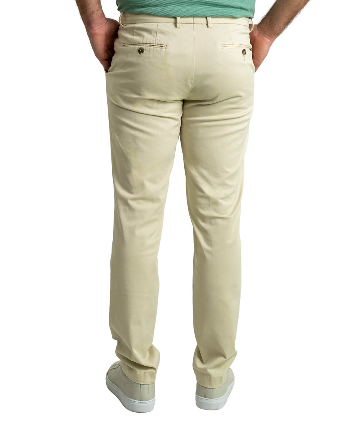 Gagliardi Stone Garment Washed Stretch Cotton Twill Trousers