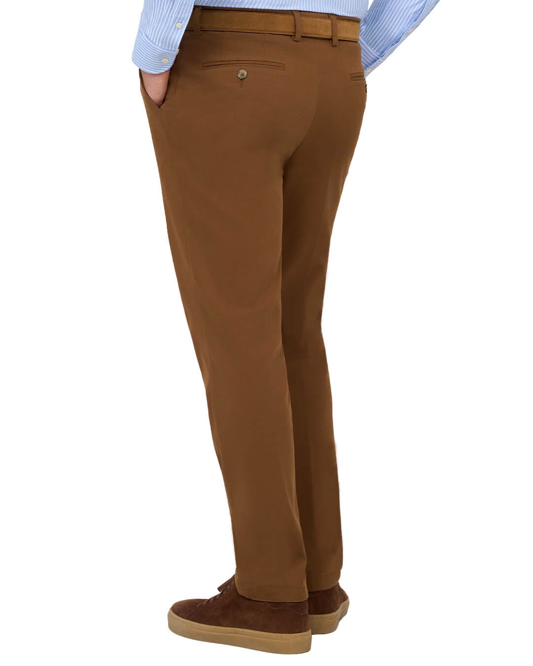 Gagliardi Camel Trousers Chinos Cotton Basketweave Stretch