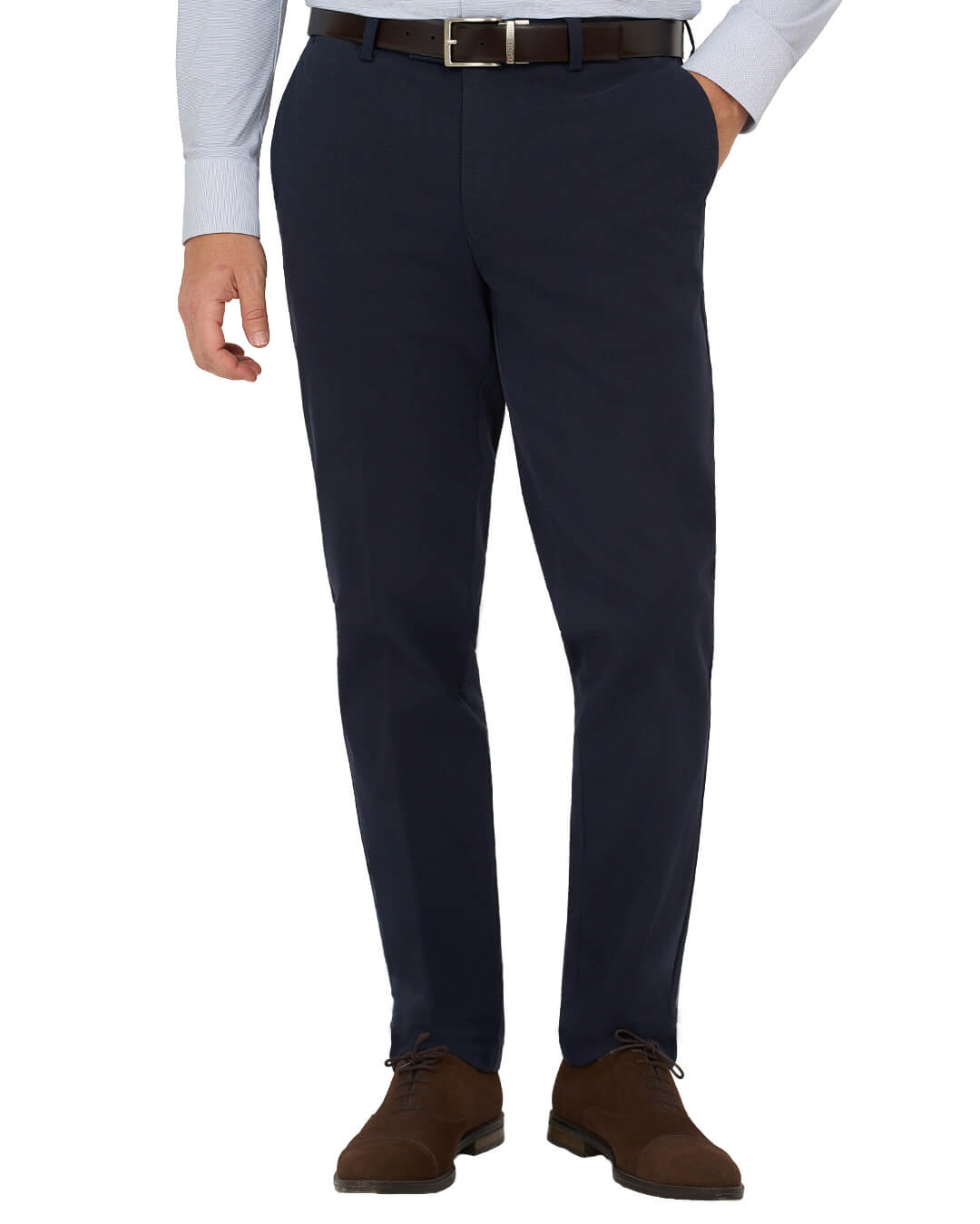 Gagliardi Blue Trousers Chinos Cotton Basketweave Stretch