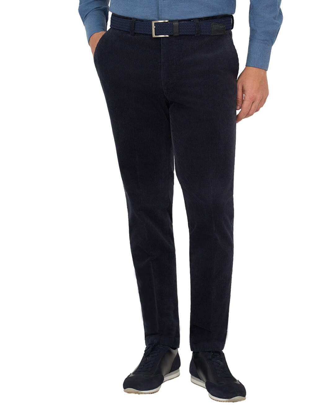 Gagliardi Blue Trousers Corduroy Cotton Stretch