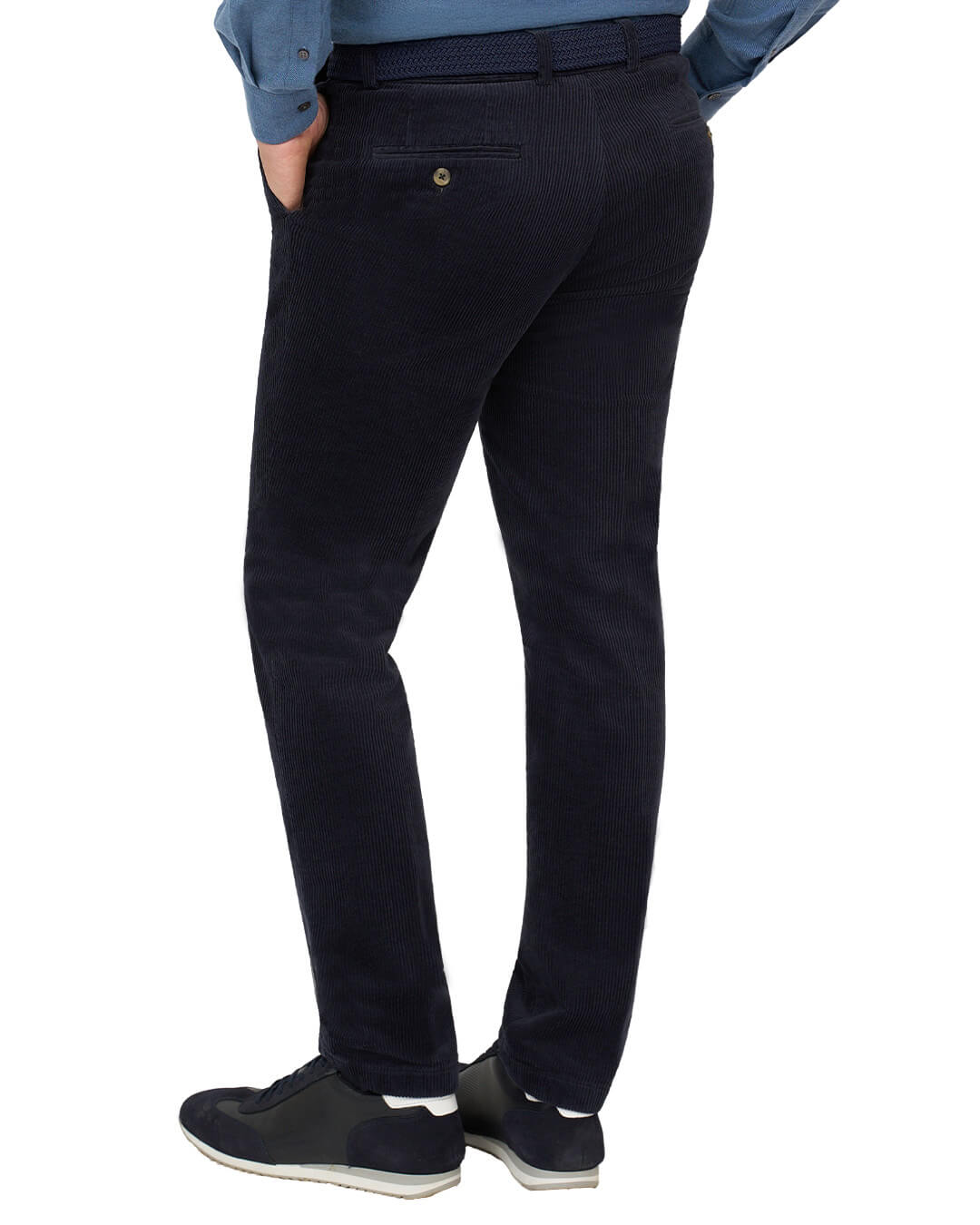 Gagliardi Blue Trousers Corduroy Cotton Stretch