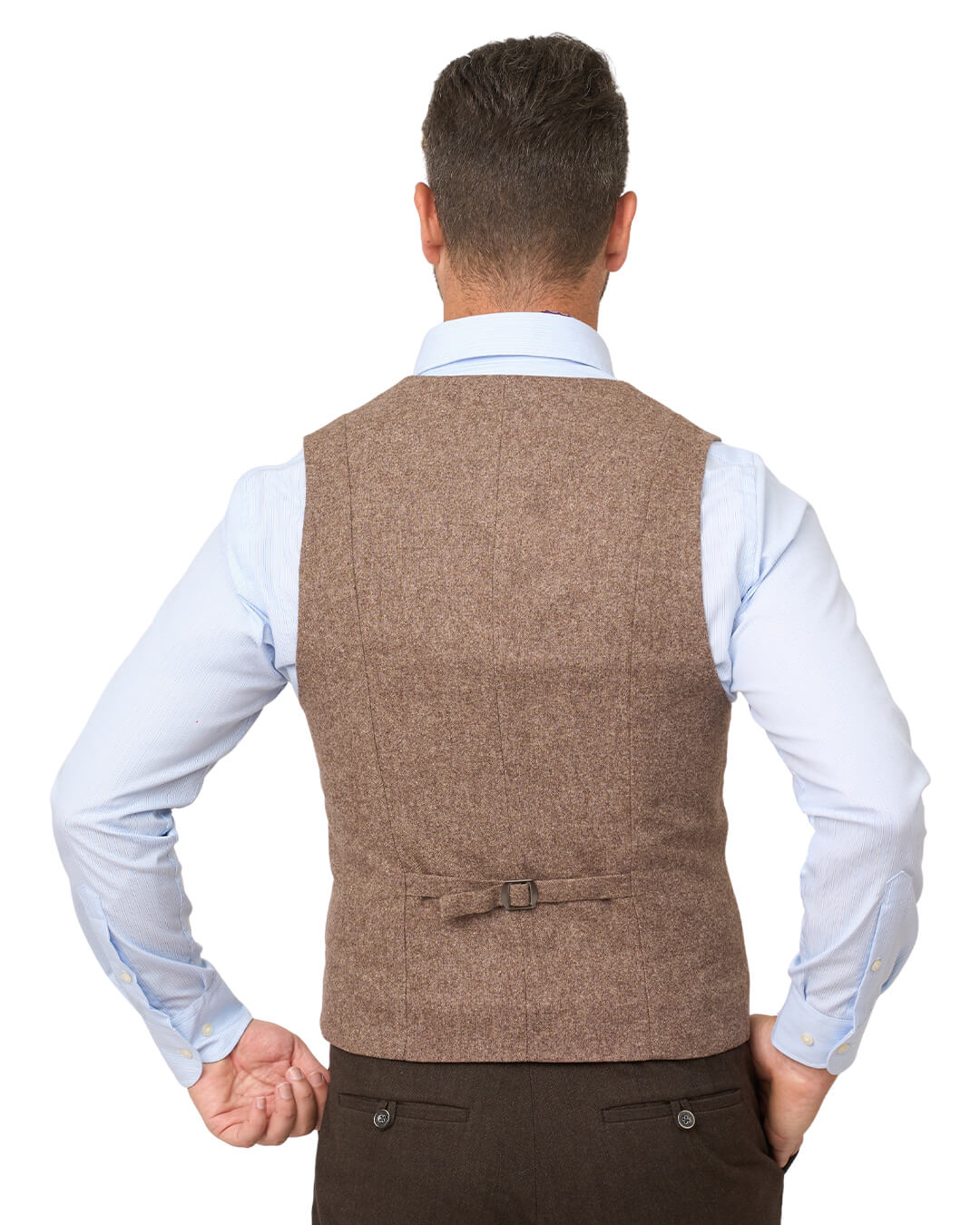 Gagliardi Beige Donegal Wool Blend Waistcoat
