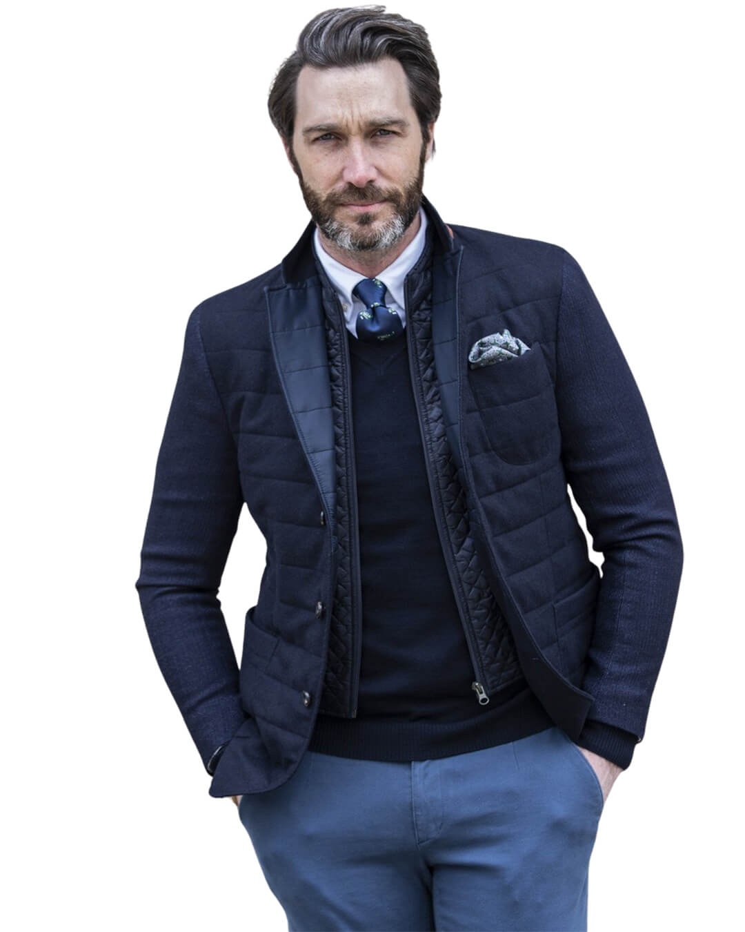 Navy Merino V-Neck
