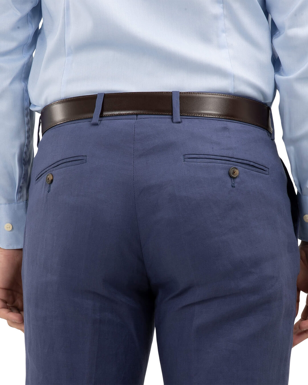 Royal Blue Linen Trousers