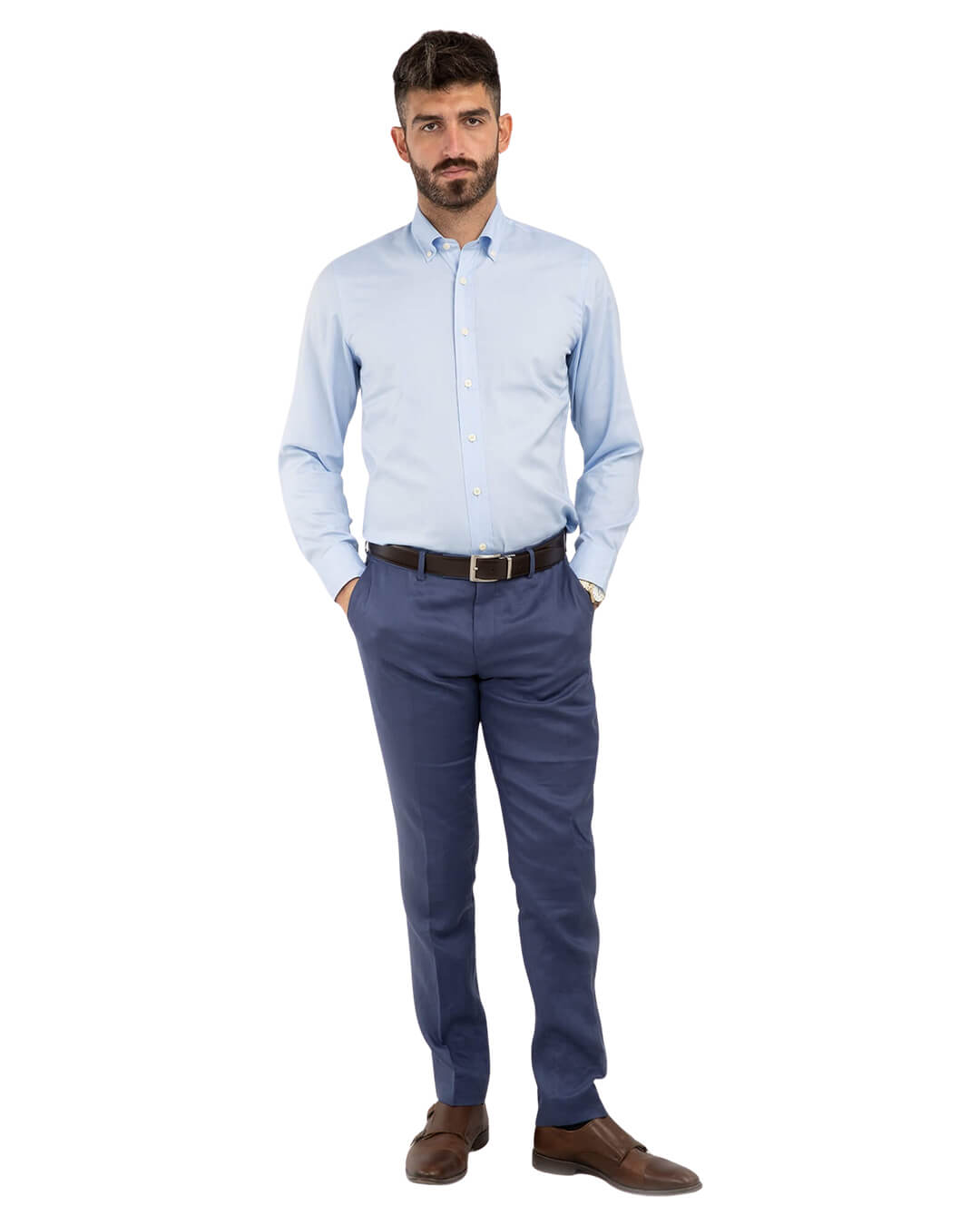 Royal Blue Linen Trousers