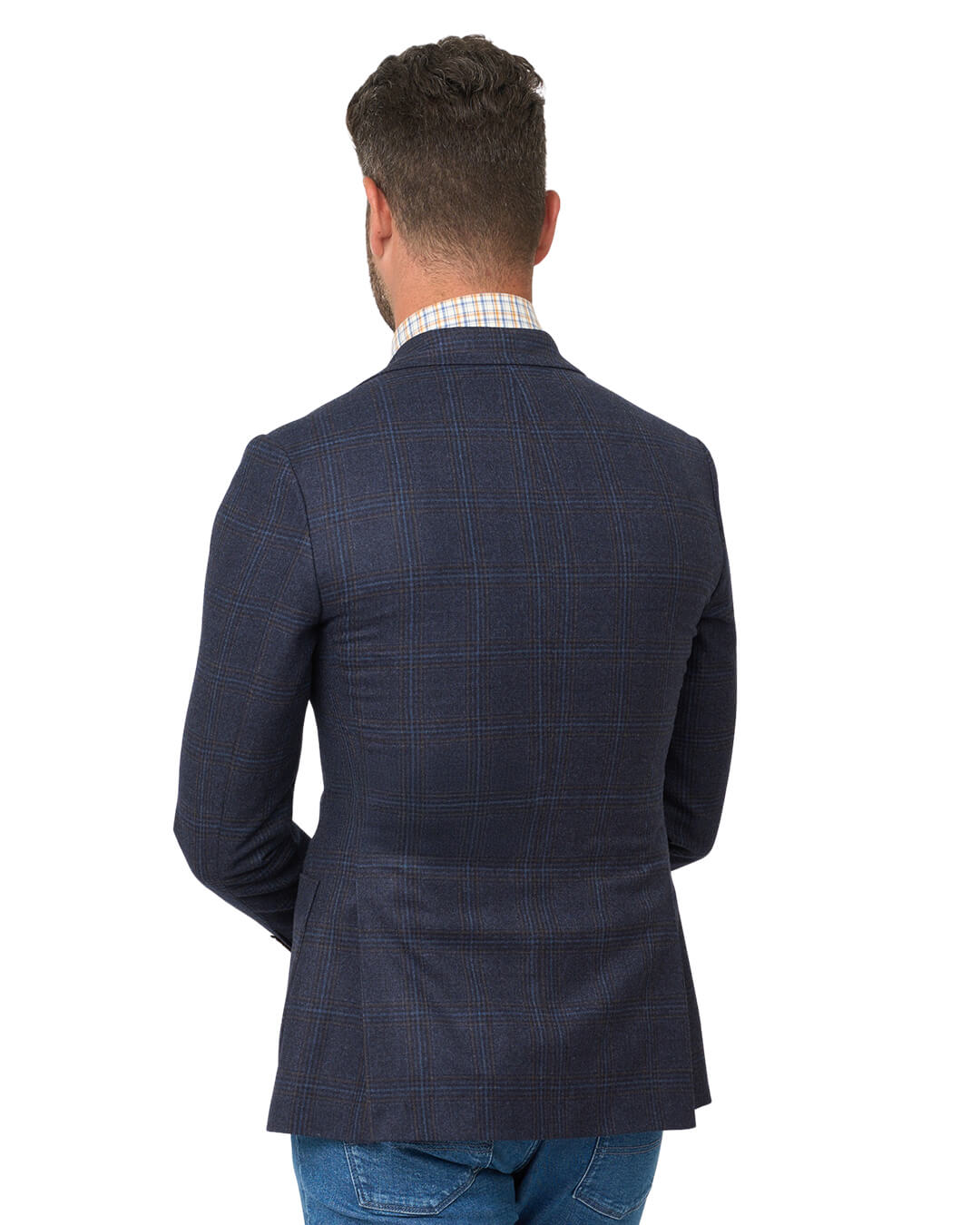 Gagliardi Blue Check Sharkskin Reda Jacket