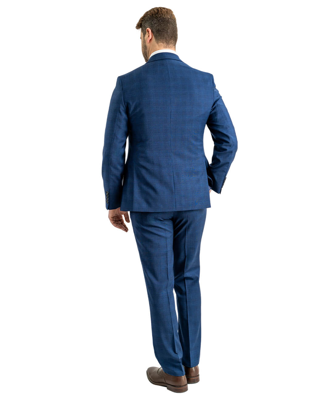 Blue Reda Super 110s Tonal Check Suit