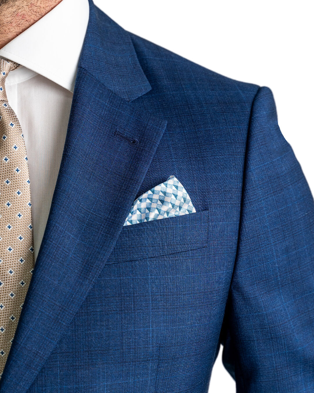 Blue Reda Super 110s Tonal Check Suit