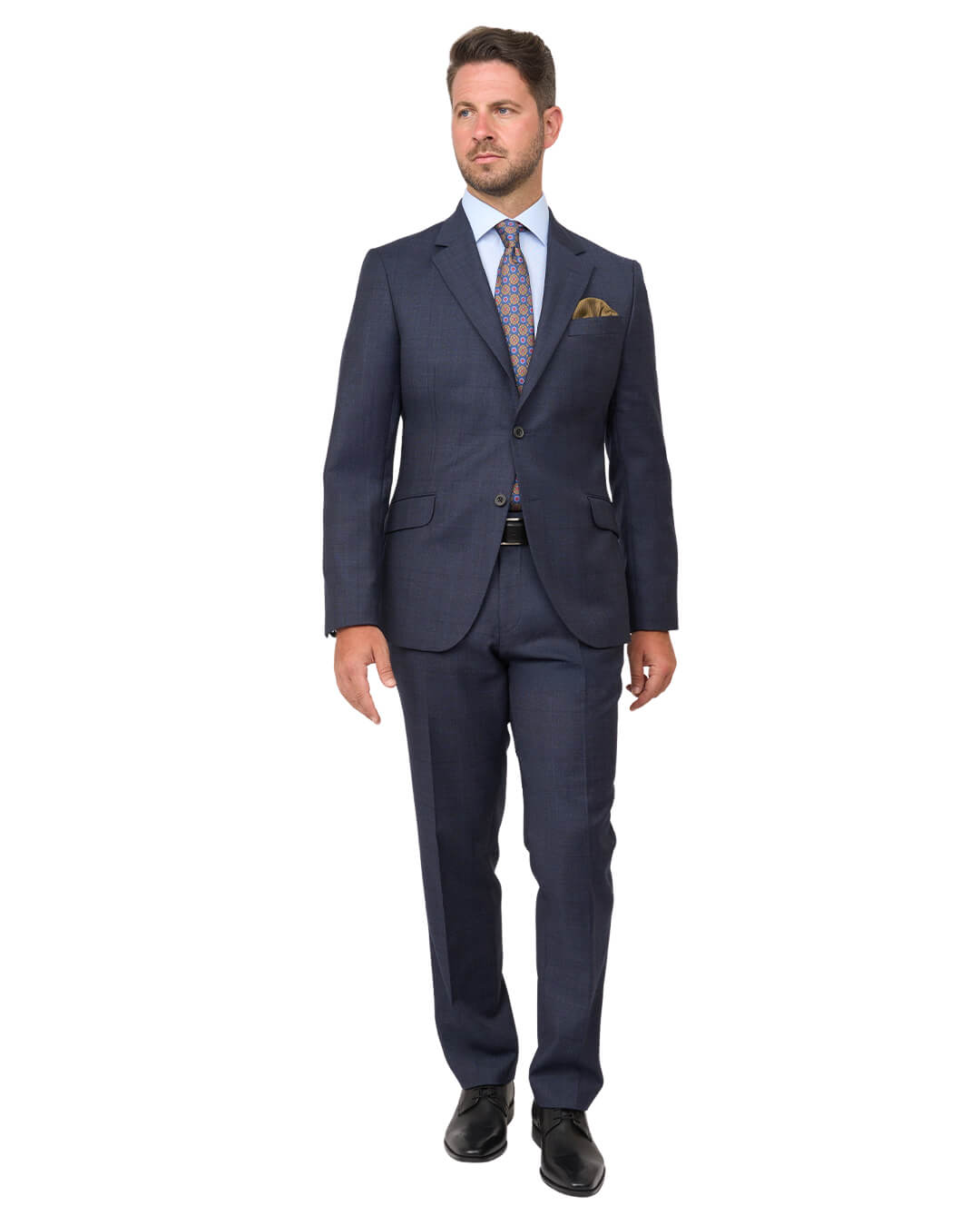 Gagliardi Blue Check Sharkskin Suit