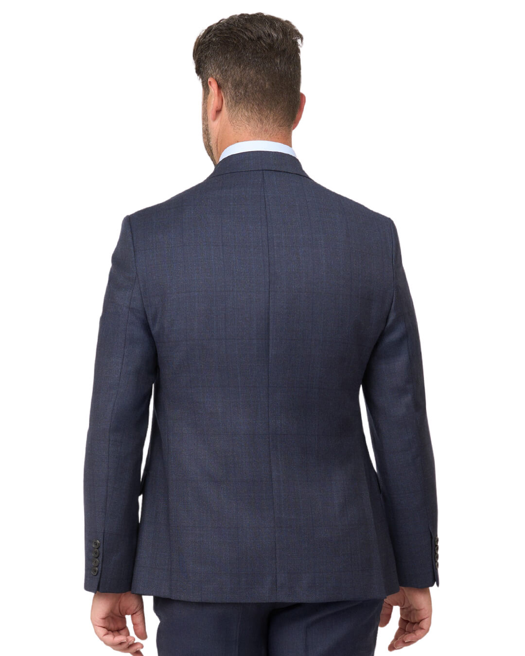 Gagliardi Blue Check Sharkskin Suit
