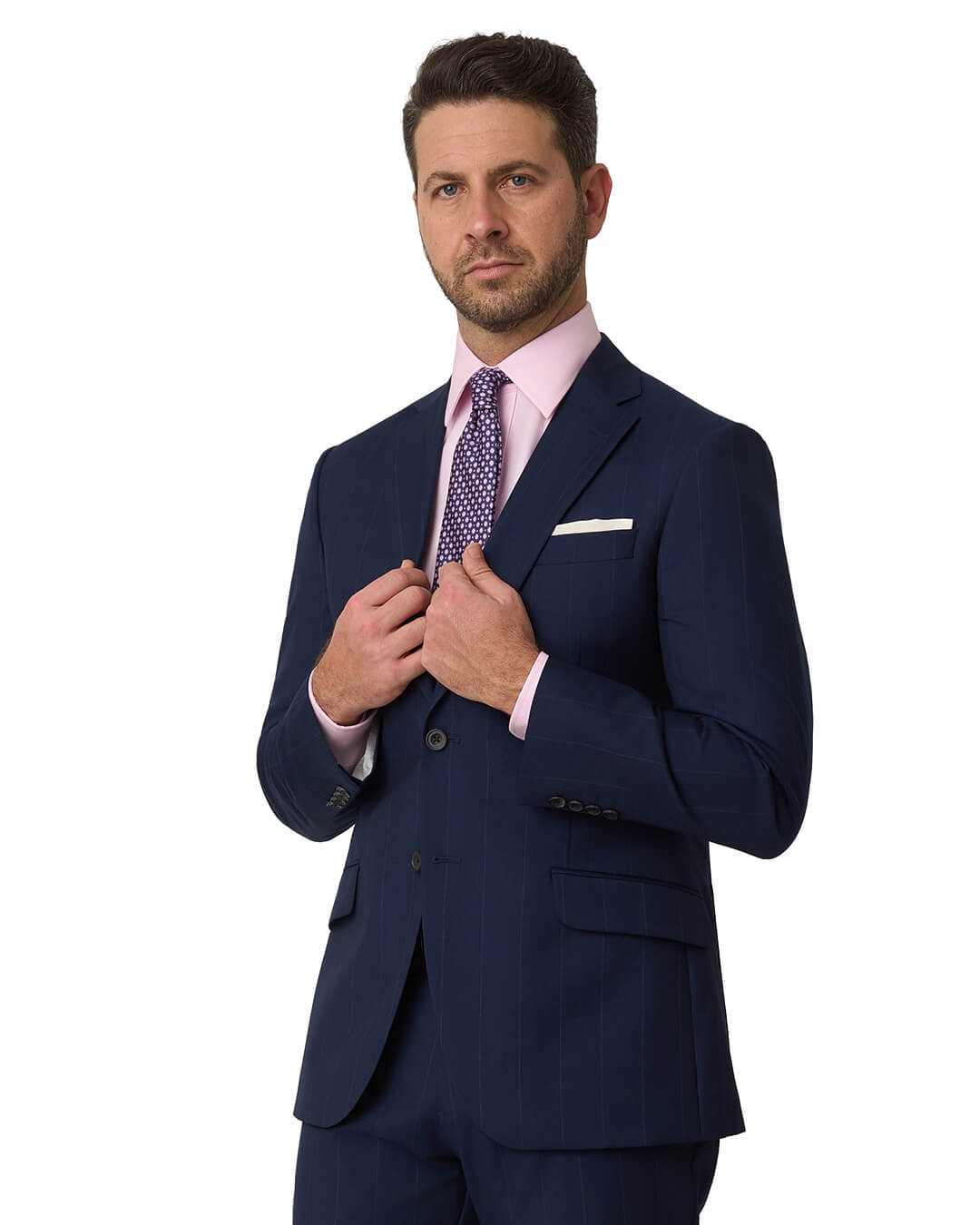 Gagliardi Blue Wide Stripe Tropical Suit