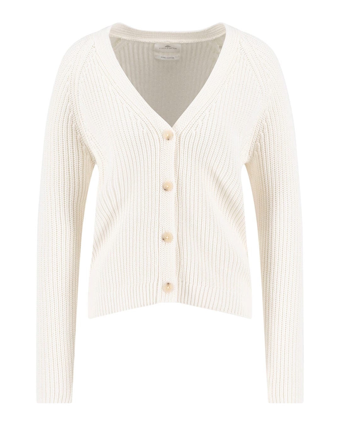 Fynch-Hatton Jumpers CARDIGAN COTTON WHITE F122