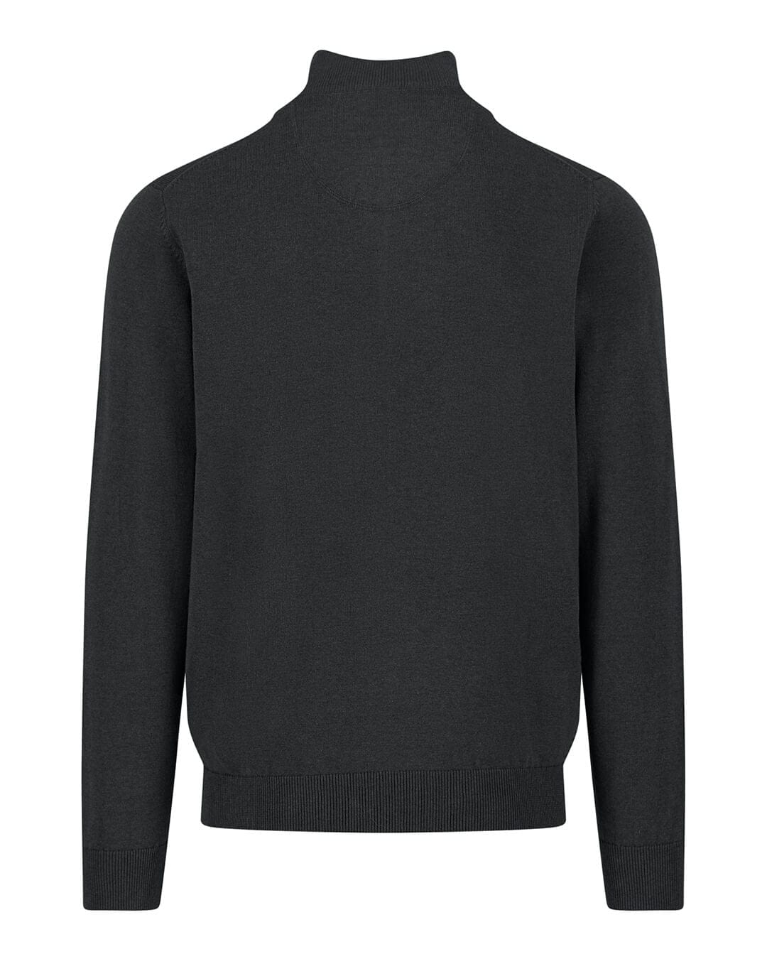 Fynch-Hatton Jumpers Fynch-Hatton Black Troyer-Zip Superfine Half-Zip Sweater