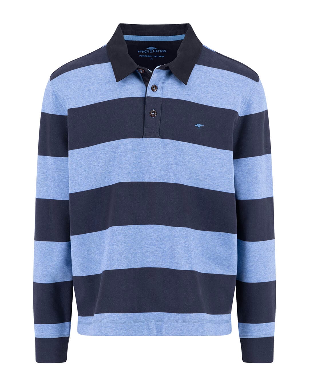 Fynch-Hatton Jumpers Fynch-Hatton Blue Sweat Rugby Striped Shirt