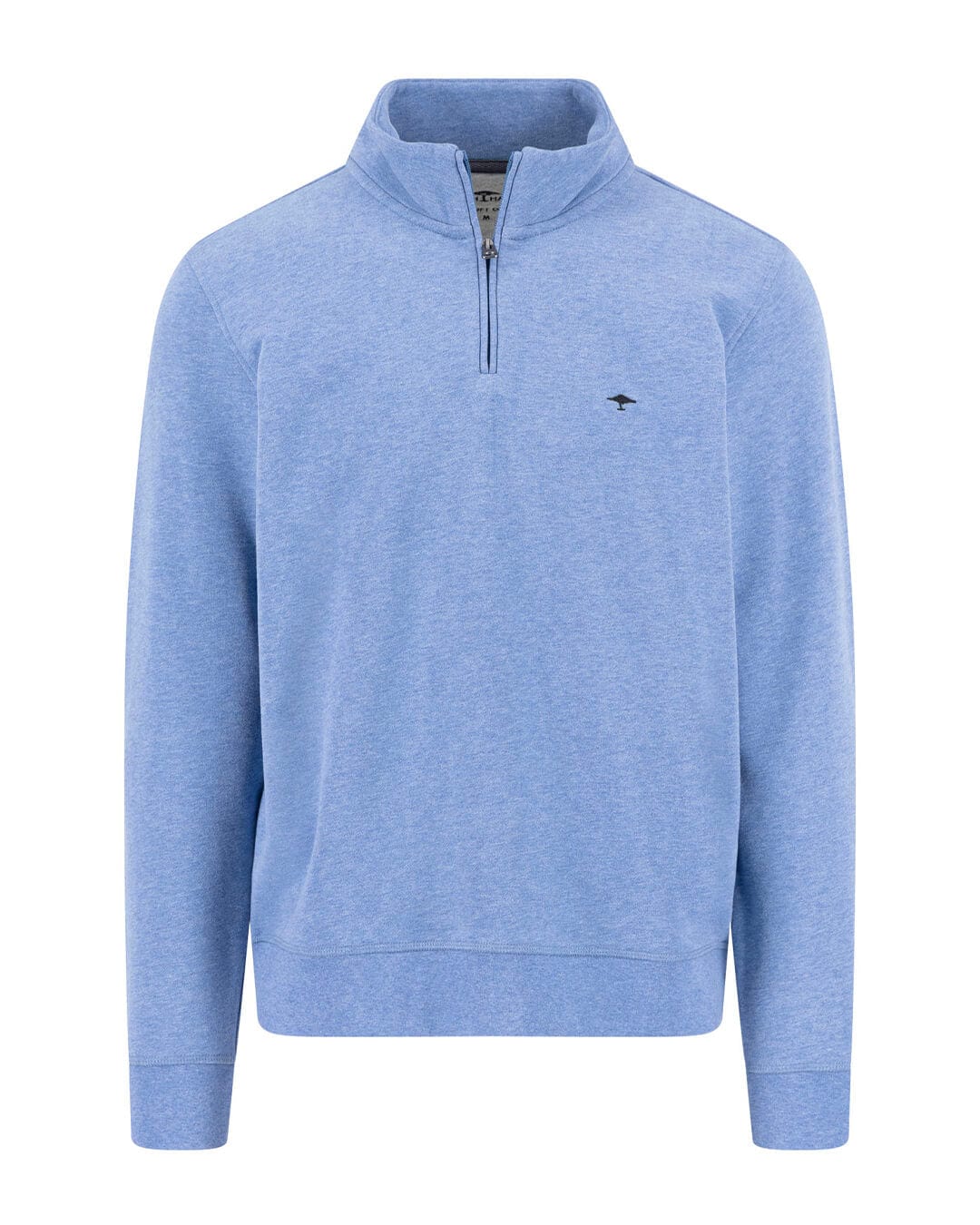Fynch-Hatton Jumpers Fynch-Hatton Blue Sweat Troyer-Zip Half-Zip Sweater
