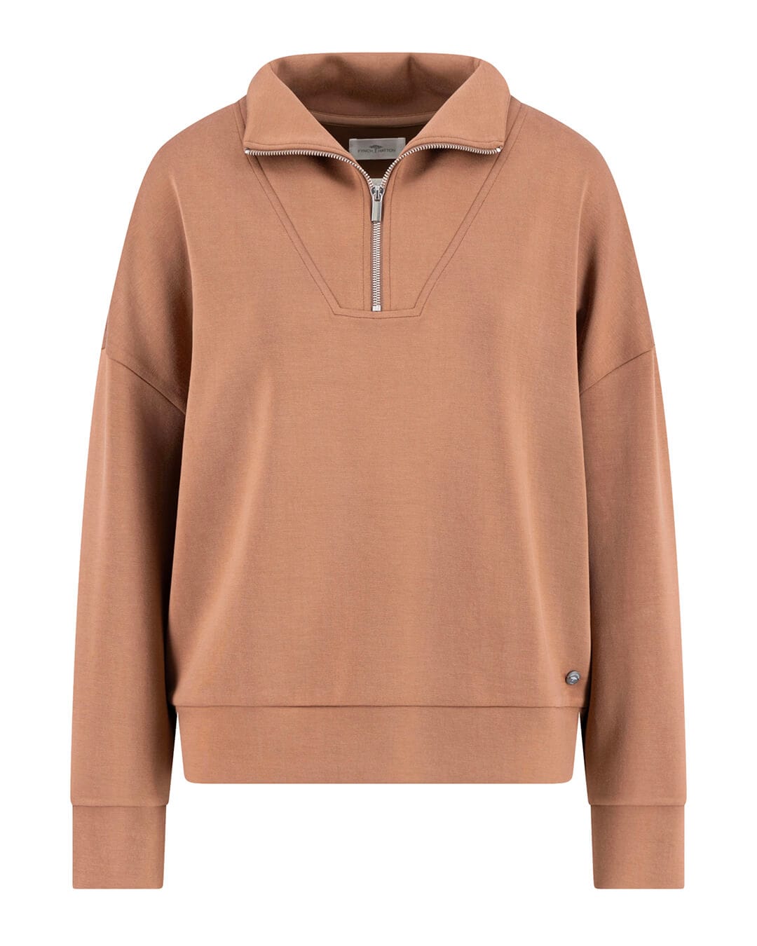 Fynch-Hatton Jumpers Fynch-Hatton Brown Troyer Ls Cozi Touch Sweater