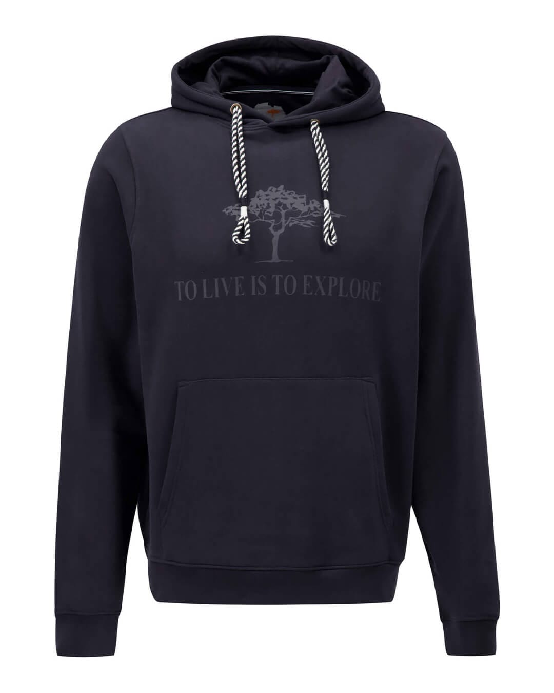 Fynch-Hatton Jumpers Fynch-Hatton Cmia Navy Hoodie