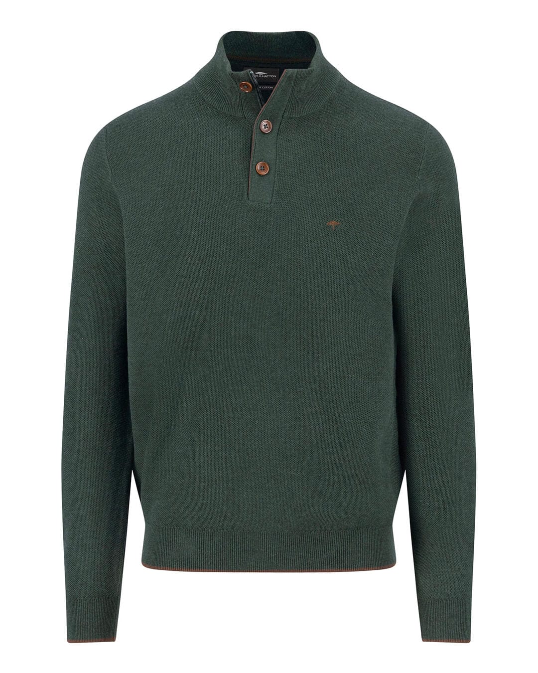 Fynch-Hatton Jumpers Fynch-Hatton Green Troyer Button Structure Jumper