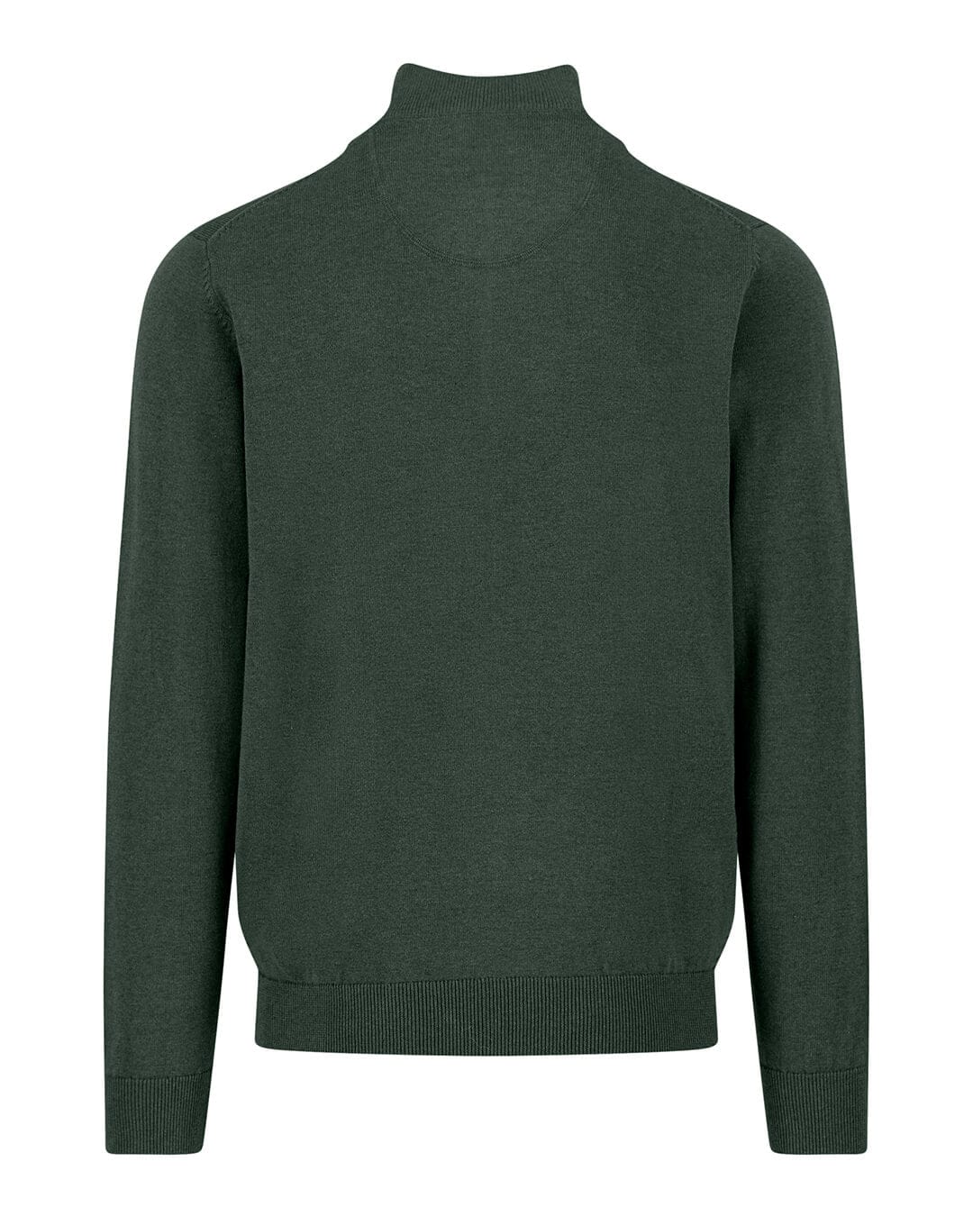 Fynch-Hatton Jumpers Fynch-Hatton Green Troyer-Zip Superfine Half-Zip Sweater