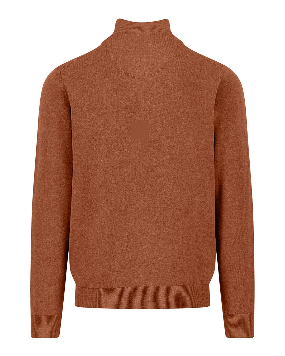 Fynch-Hatton Jumpers Fynch-Hatton Light Brown Troyer-Zip Superfine Half-Zip Sweater