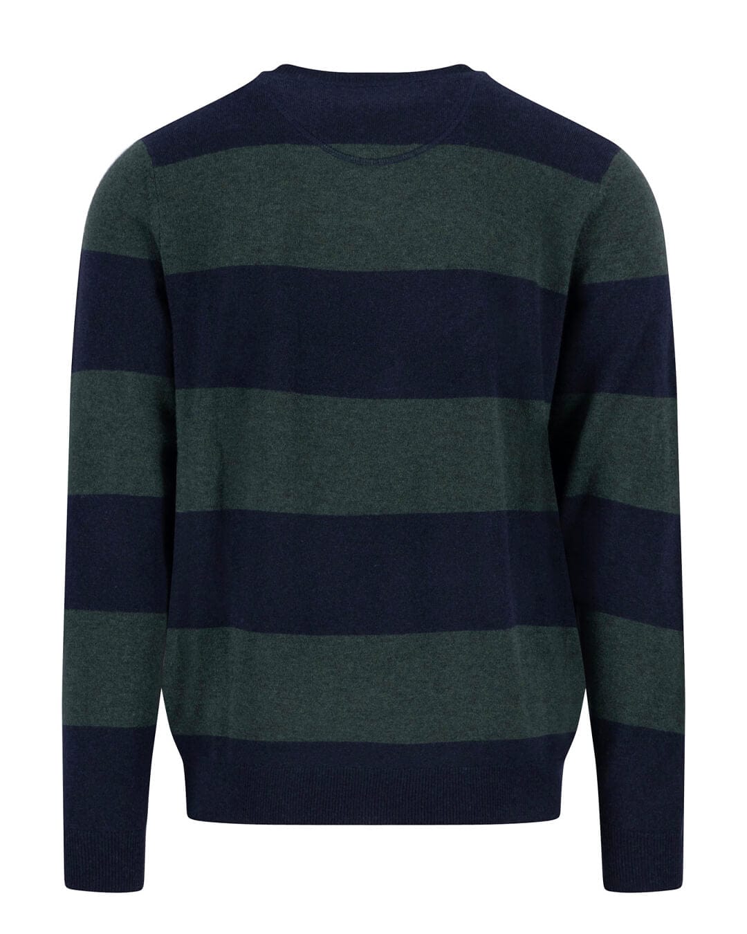 Fynch-Hatton Jumpers Fynch-Hatton Navy O-Neck Stripe Merino Cashmere Sweater