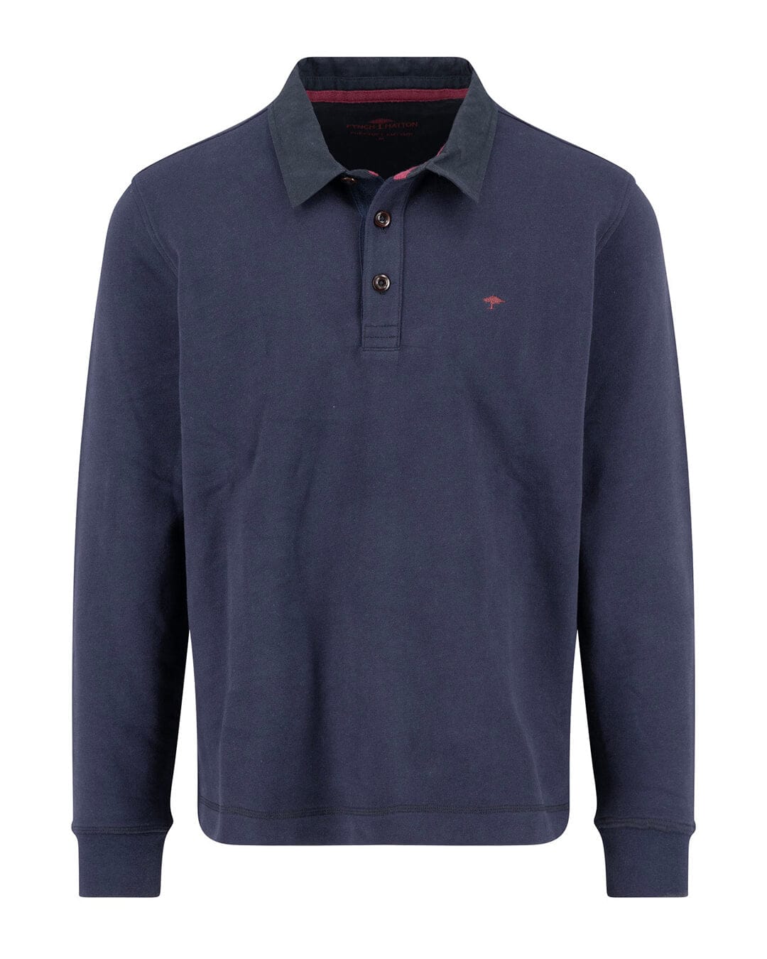 Fynch-Hatton Jumpers Fynch-Hatton Navy Sweat Rugby Solid Shirt