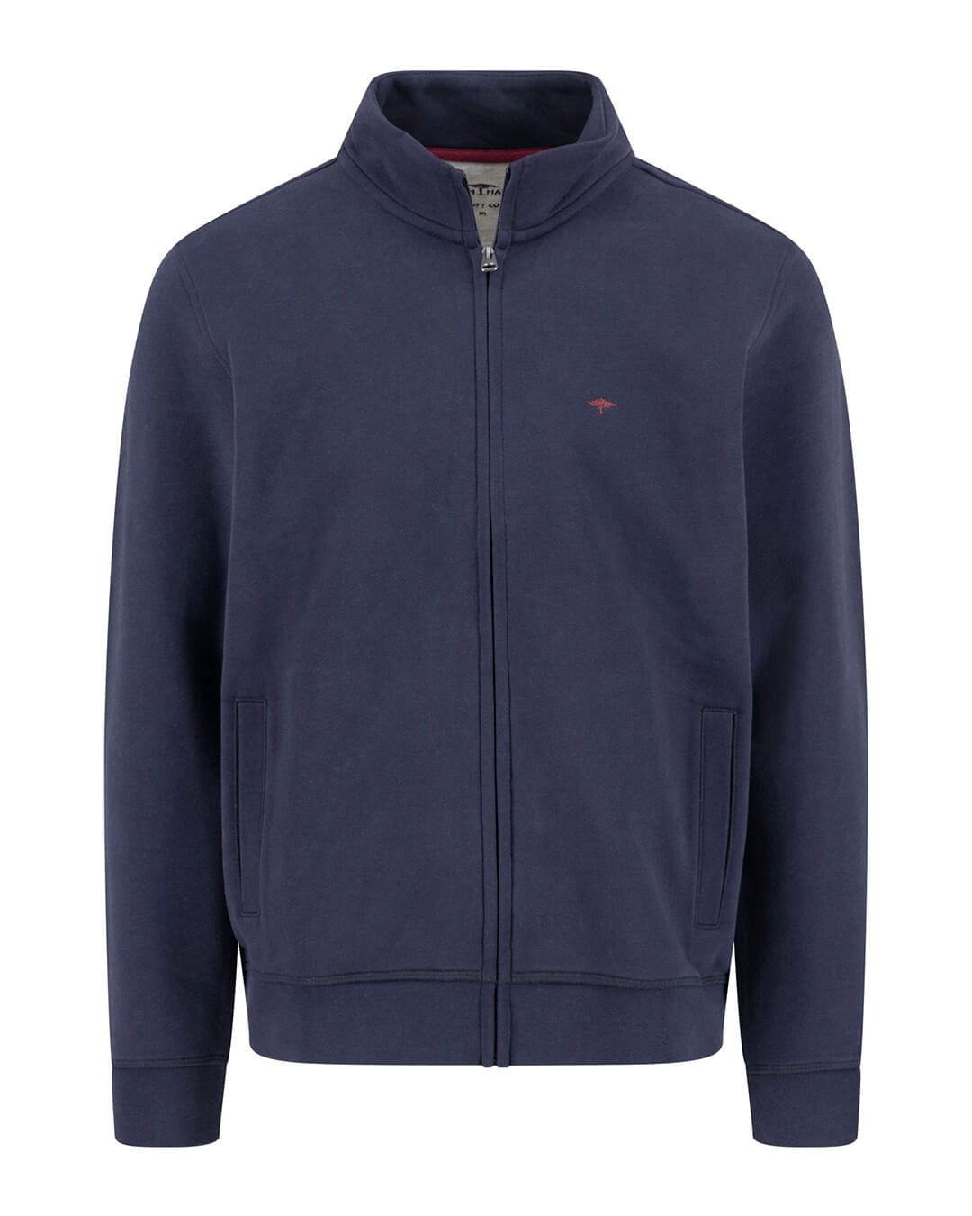Fynch-Hatton Jumpers Fynch-Hatton Navy Sweat Stand-Up Cardigan