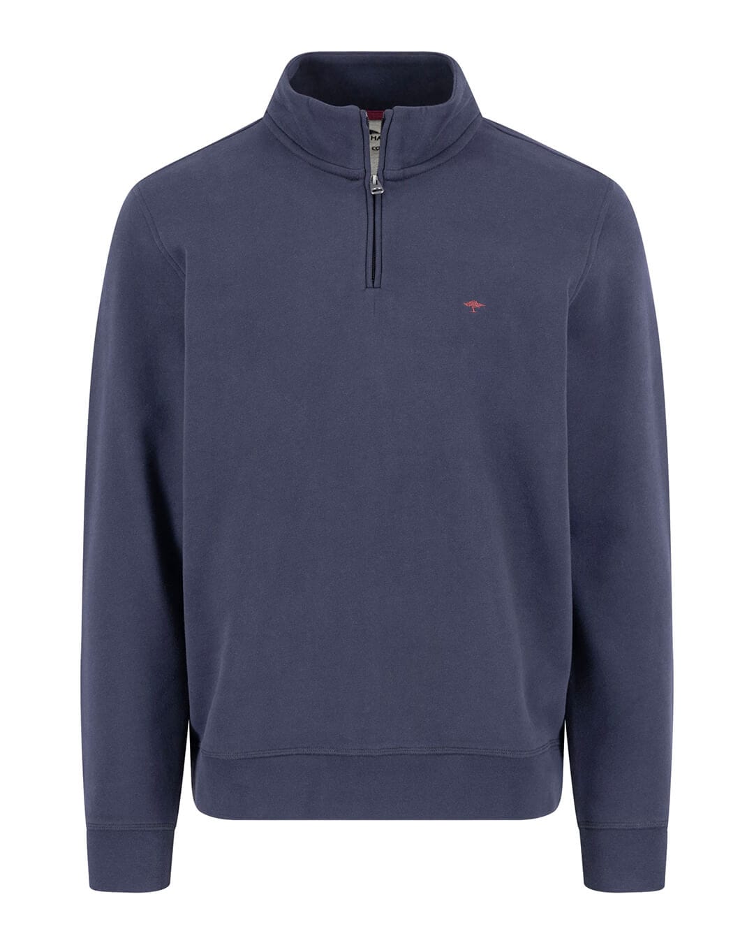 Fynch-Hatton Jumpers Fynch-Hatton Navy Sweat Troyer-Zip Half-Zip Sweater