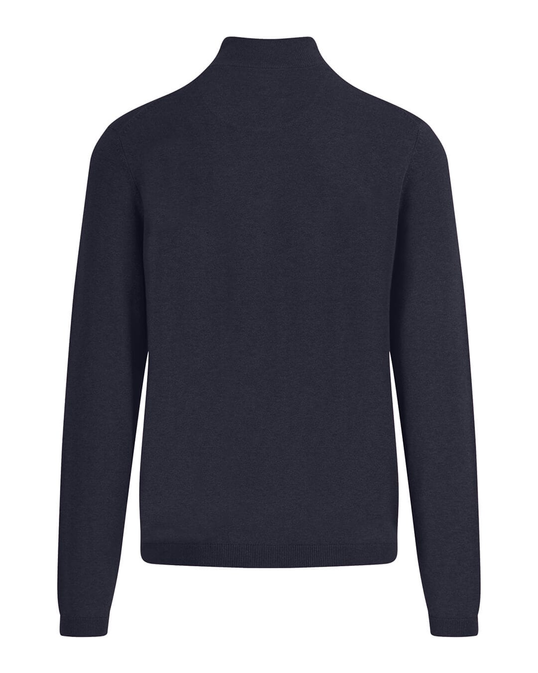 Fynch-Hatton Jumpers Fynch-Hatton Navy Troyer Zip Air Cotton Jumper