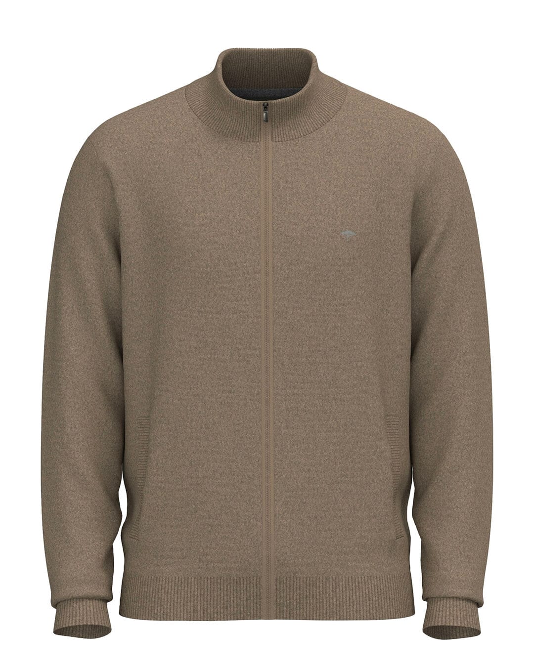 Fynch-Hatton Jumpers Fynch-Hatton Taupe O-Neck Cashmere Sweater