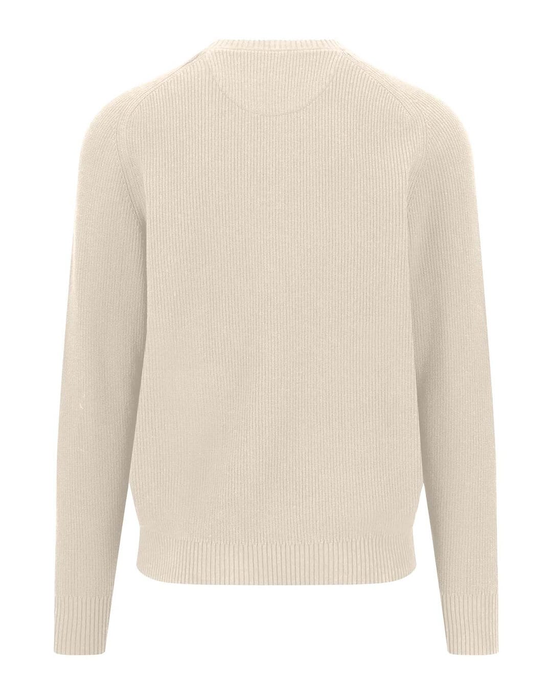 Fynch-Hatton Jumpers Fynch-Hatton White Supersoft Structure Crew Neck Jumper