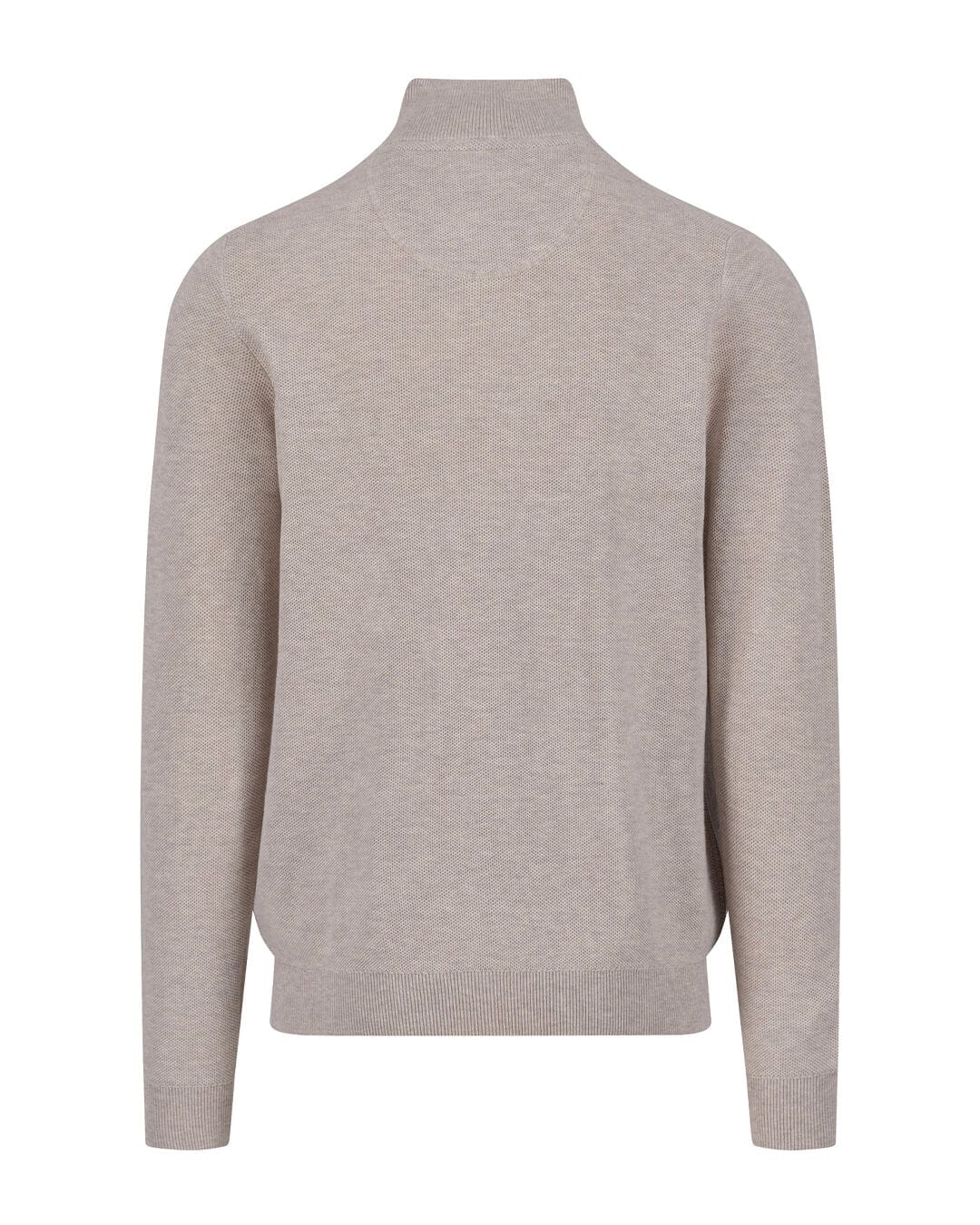 Fynch-Hatton Jumpers Fynch-Hatton White Troyer-Zip Structure Half-Zip Sweater