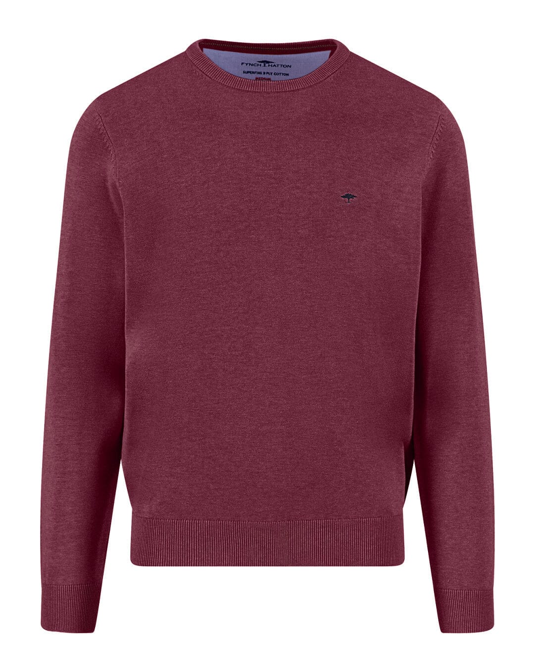Fynch-Hatton Jumpers O-NECK SUPERFINE BURGUNDY F368