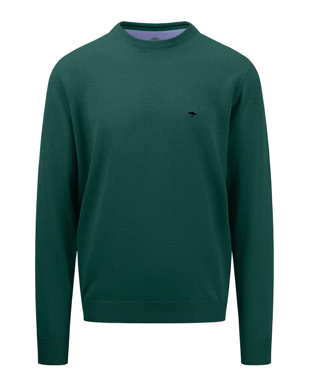 Fynch-Hatton Jumpers O-Neck Superfine Dark Emerald F707 AW24 New  1414210F707