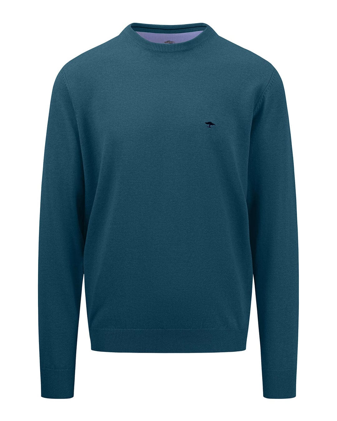 Fynch-Hatton Jumpers O-Neck Superfine Dark Teal F624 AW24 New  1414210F624