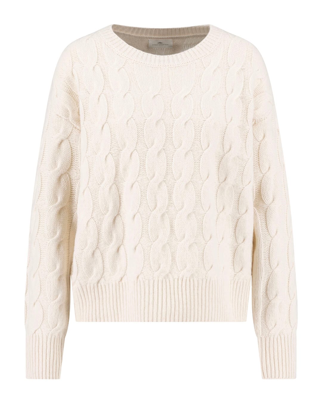 Fynch-Hatton Jumpers PULLOVER CABLE SOFTWOOL RWS WHITE F122