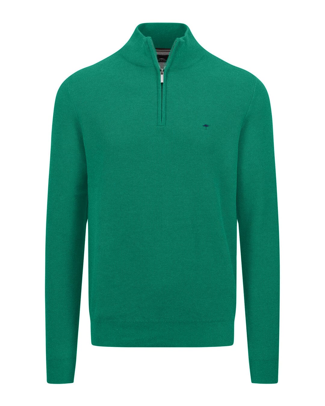 Fynch-Hatton Jumpers Troyer-Zip Structure Grass Green F721 AW24 New  1414222F721