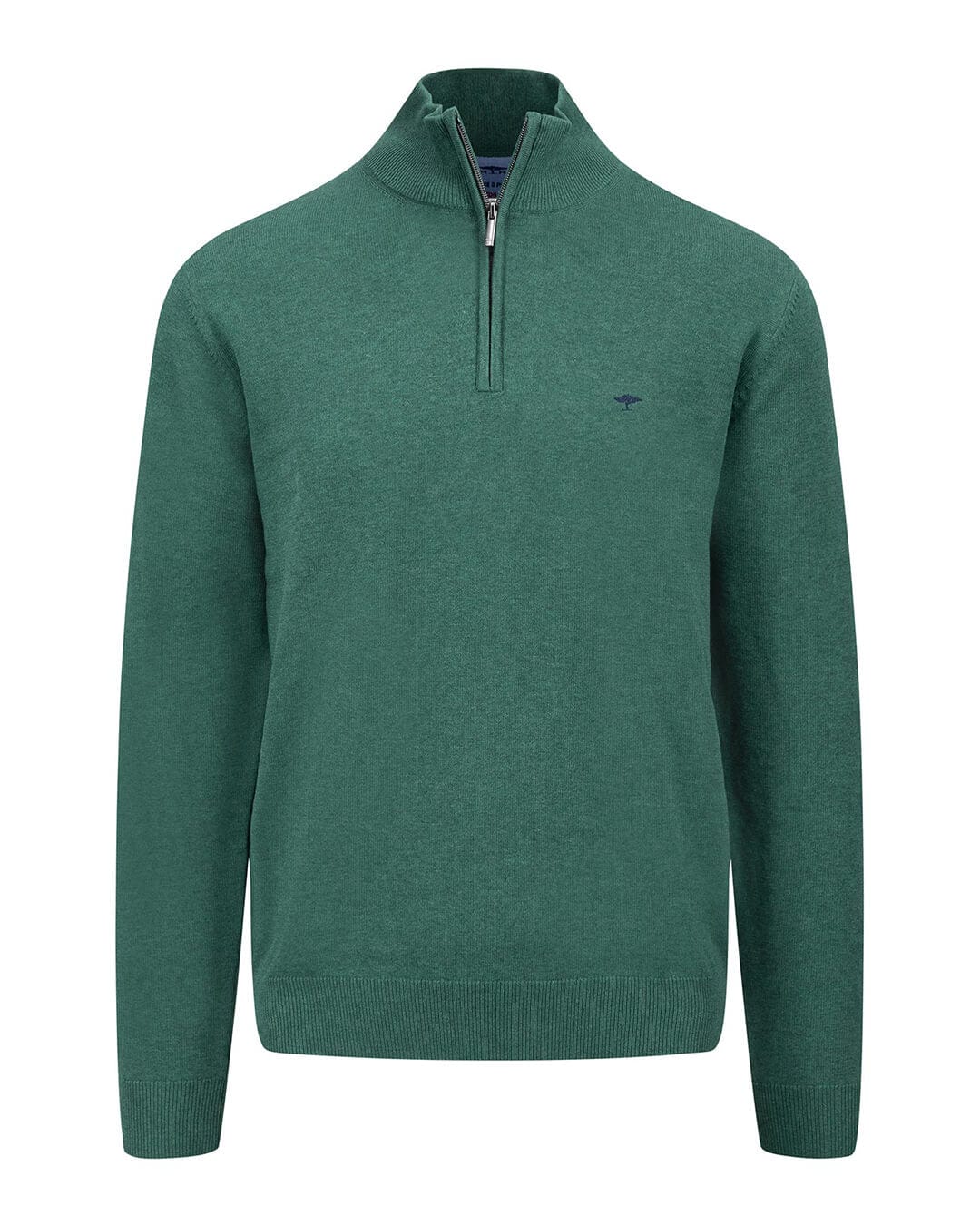 Fynch-Hatton Jumpers Troyer-Zip Superfine Dark Emerald F707 AW24 New  1414215F707