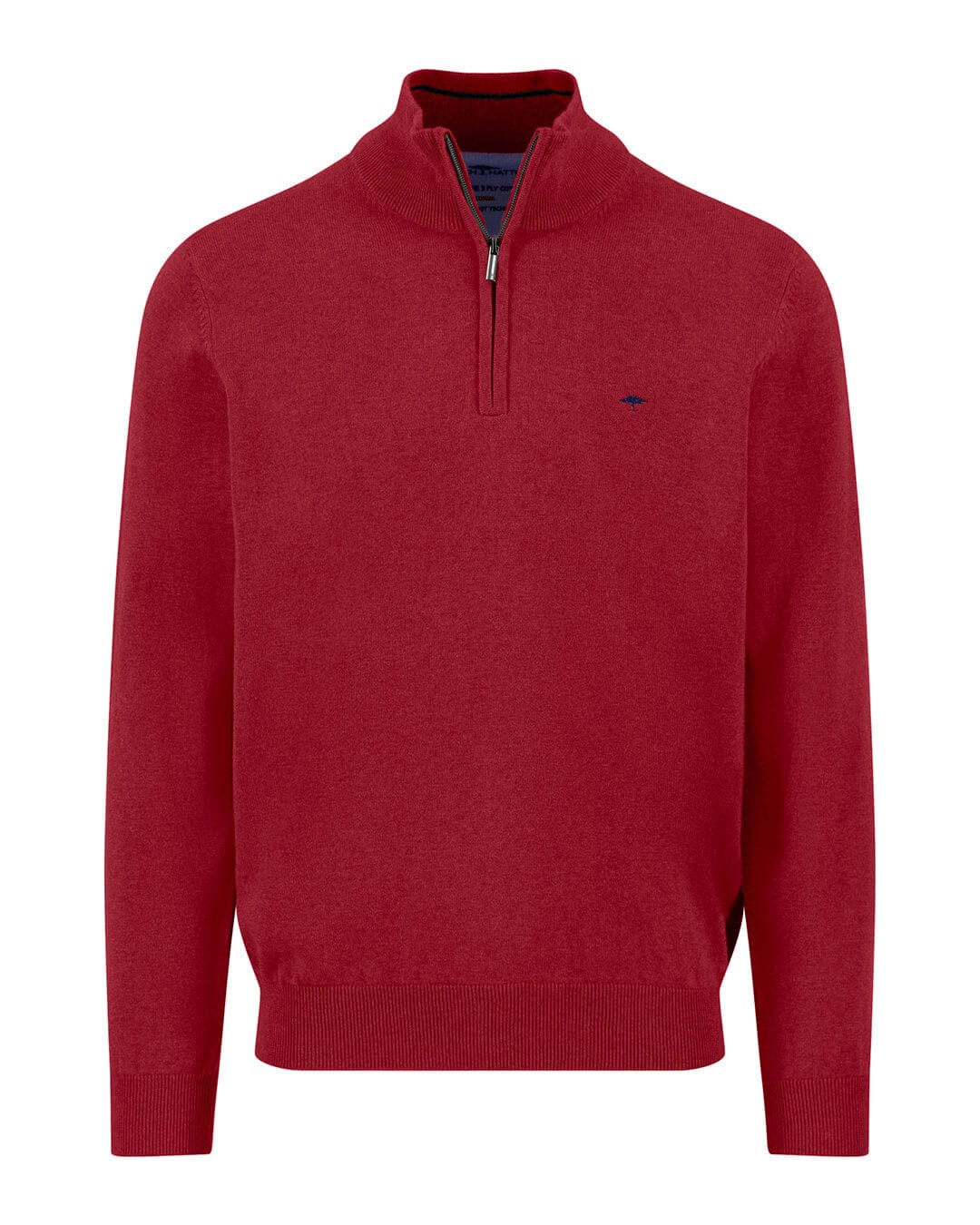 Fynch-Hatton Jumpers TROYER-ZIP SUPERFINE RED F367