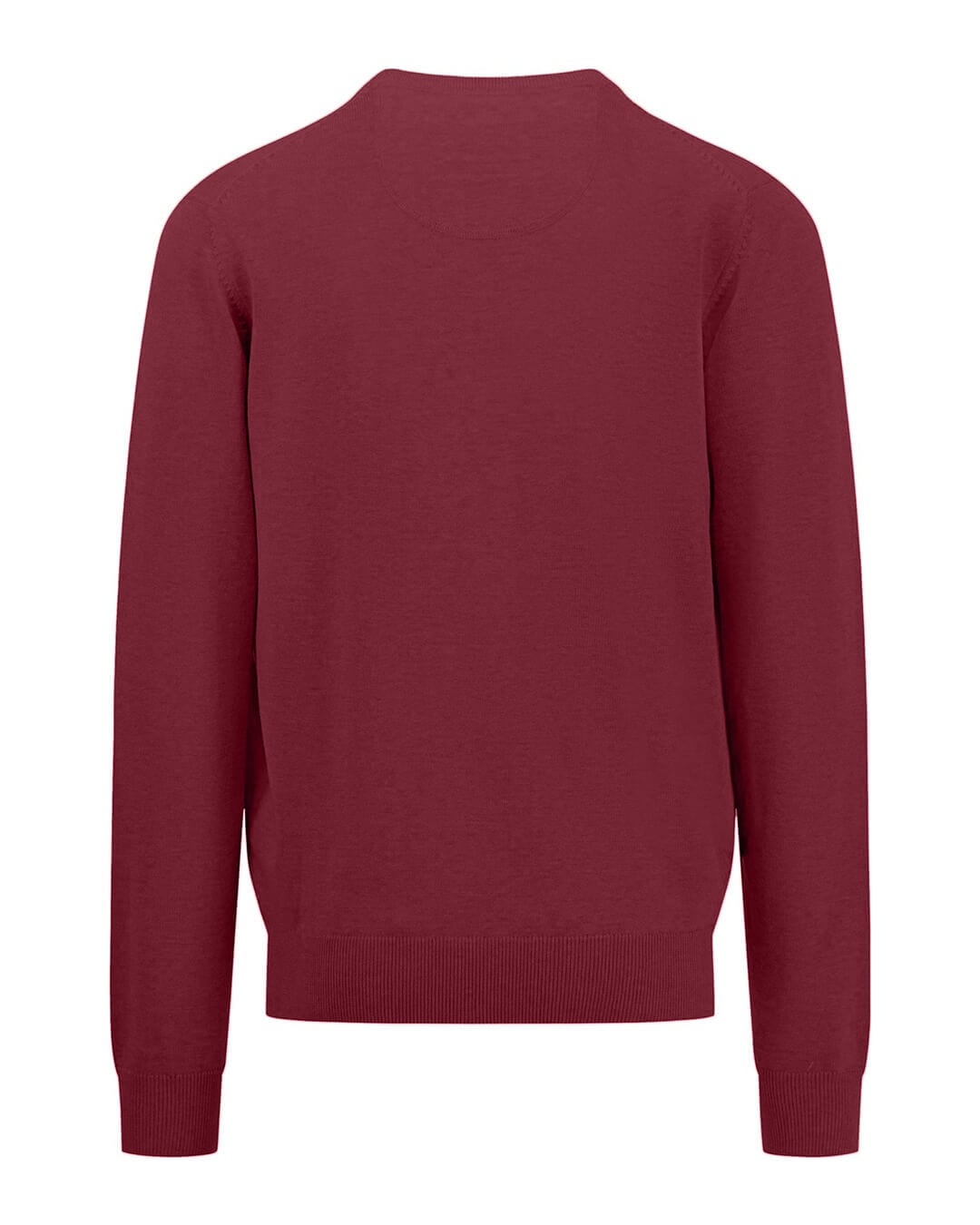 Fynch-Hatton Jumpers V-Neck Superfine Ruby Red F303 AW24 New  1414211F303