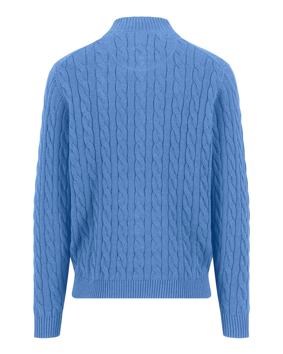 Fynch-Hatton Jumpers ZIP TROYER CABLE SUPERSOFT BLUE F604