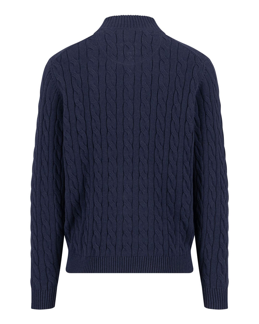Fynch-Hatton Jumpers ZIP TROYER CABLE SUPERSOFT NAVY F690